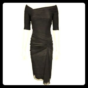 Tadashi Shoji Shirred Evening Gown